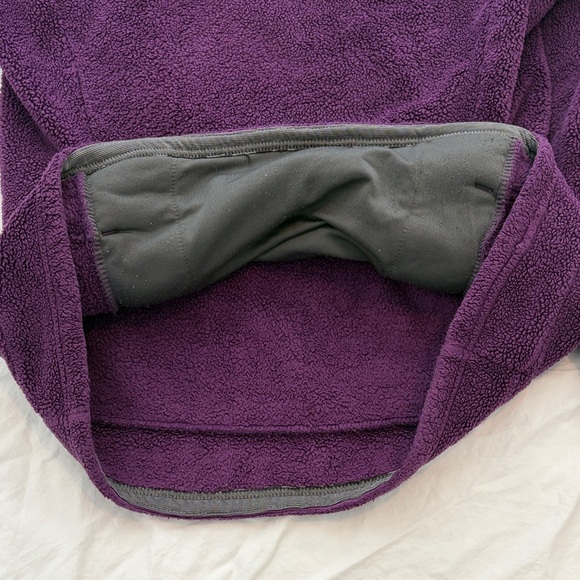 The North Face Womens M Purple Fuzzy Fleece Pullover 1/4 Zip Kangaroo Pocket - Picture 6 of 6